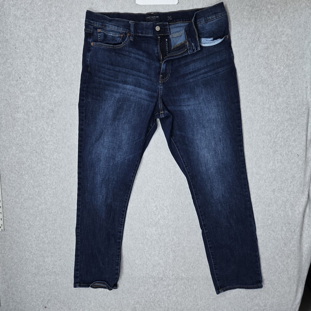 Lucky Brand Men Jeans 40X32 Blue Denim 410 Athletic Straight 31" Inseam